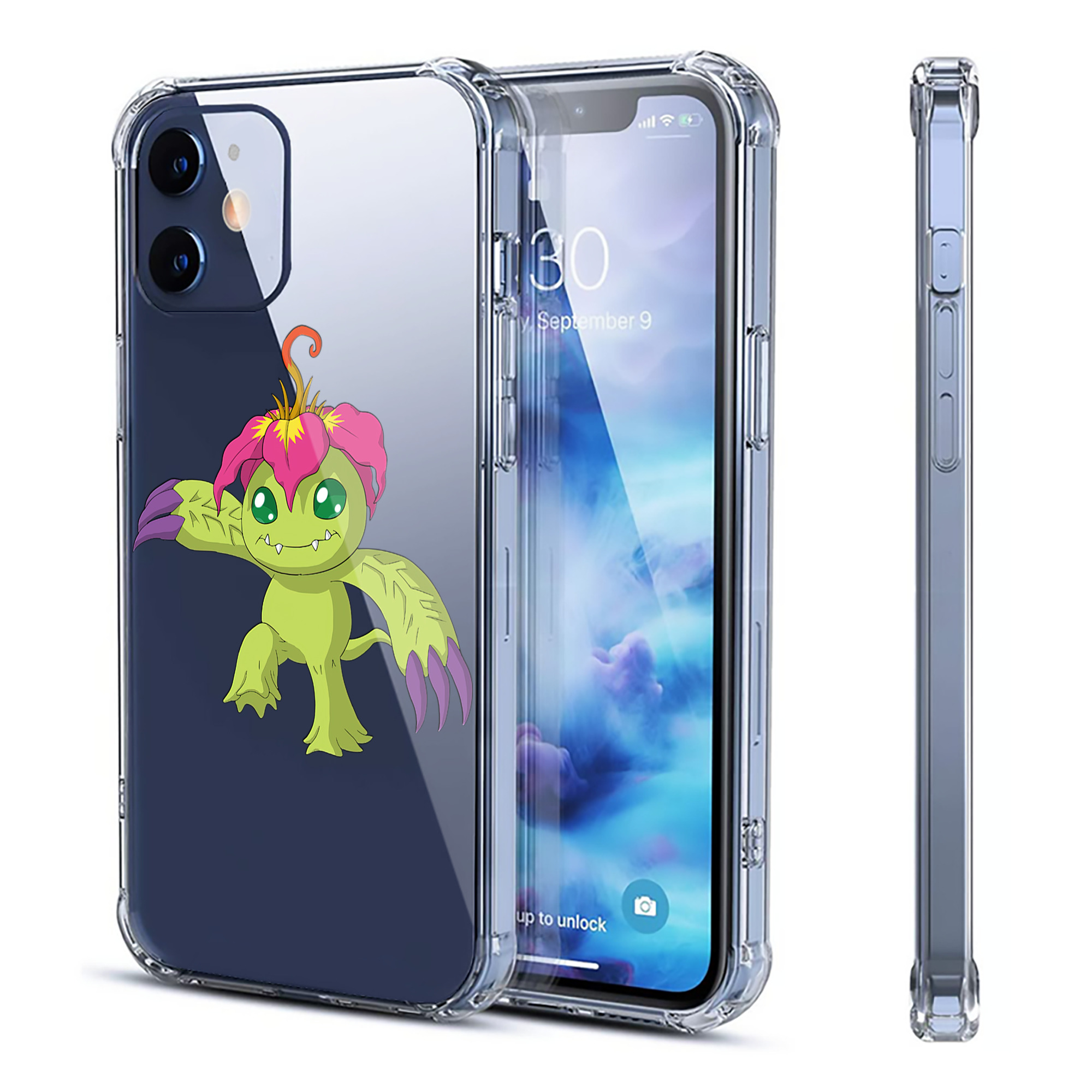 （画像用） Digimon デジタルモンスター/デジモン 【iPhone 12シリーズ対応】透明スマホケース（クリアソフトケース）